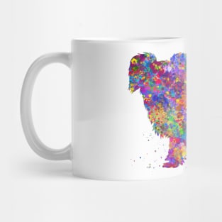 Papillon dog watercolor Mug